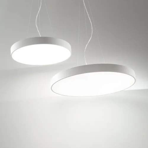Светильник подвесной LED HALO SP D45 3000K Ideal Lux белый 1 лампа, основание белое в стиле современный минимализм  фото 2