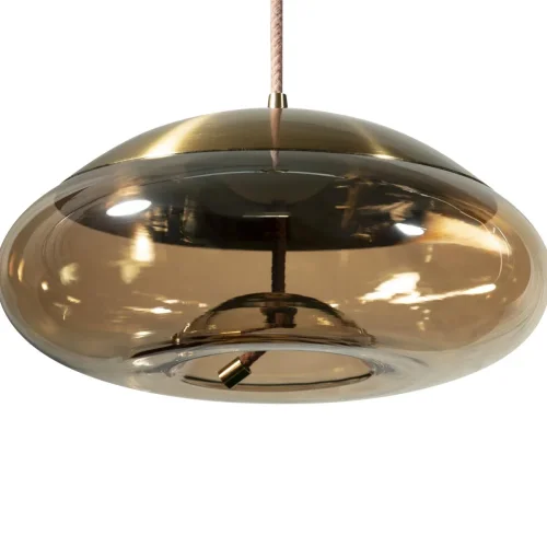 Светильник подвесной LED Knot 8135-D LOFT IT янтарный 1 лампа, основание золотое в стиле современный лофт выдувное фото 6