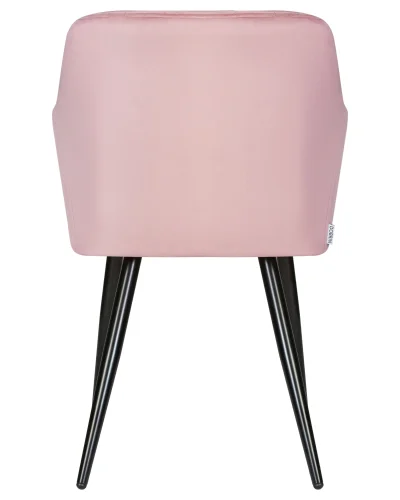 Стул обеденный 8266-LML ROBERT, цвет сиденья розовый велюр (V108-15), цвет основания черный Dobrin, розовый/велюр, ножки/металл/чёрный, размеры - ****555*605 фото 5
