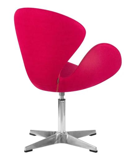 Кресло дизайнерское 69A-LMO SWAN, цвет сиденья бордовый (AF5), алюминиевое основание Dobrin, бордовый/ткань, ножки/металл/алюминий, размеры - ****710*600 фото 4