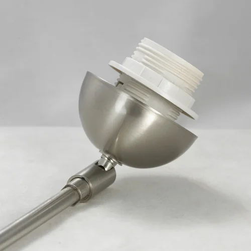 Торшер LSP-0593 Lussole изогнутый белый 1 лампа, основание матовое никель в стиле современный
 фото 2