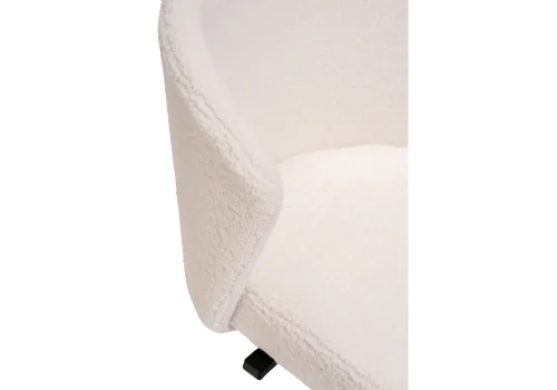 Компьютерное кресло Lika white teddy 15528 Woodville, белый/букле, ножки/металл/золотой, размеры - *880***580*540 фото 6