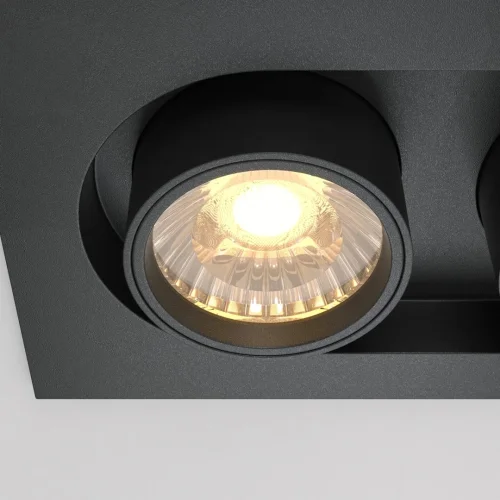 Светильник точечный LED Hidden DL045-02-10W3K-B Maytoni чёрный 2 лампы, основание чёрное в стиле хай-тек современный  фото 2