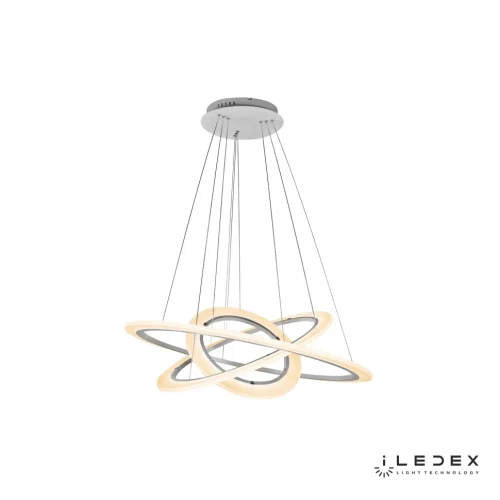 Светильник подвесной LED с пультом Gravity 6885/4+6+8 WH iLedex белый на 1 лампу, основание белое в стиле современный хай-тек с пультом кольца фото 5