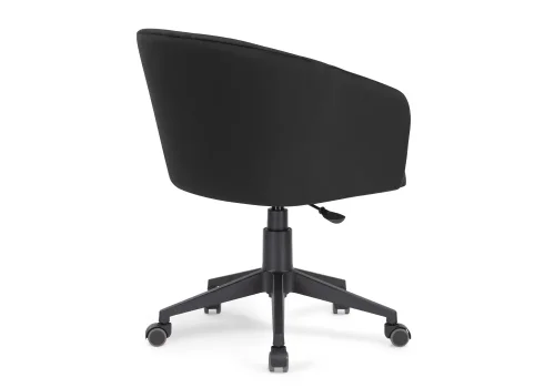 Компьютерное кресло Тибо 1 черный / черный 518302 Woodville, чёрный/велюр, ножки/пластик/чёрный, размеры - *900***600*600 фото 4