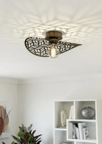 Светильник потолочный Swaby 44123 Eglo коричневый бронзовый на 1 лампу, основание коричневое бронзовое в стиле лофт современный фото 2 Светильник потолочный Swaby 44123 Eglo коричневый бронзовый на 1 лампу, основание коричневое бронзовое в стиле лофт современный фото 2