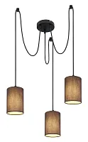 Светильник подвесной Sanna 15585-3H Globo антрацит 3 лампы, основание чёрное в стиле современный паук