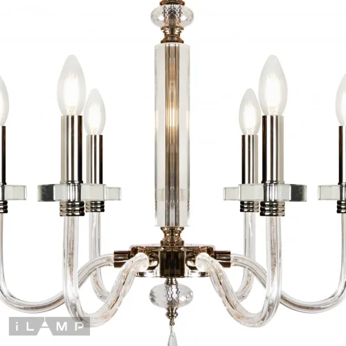 Люстра подвесная Vibe P9474-6 Nickel iLamp без плафона на 6 ламп, основание никель прозрачное в стиле современный американский фото 4
