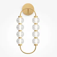 Бра LED Amulet MOD555WL-L11G3K Maytoni прозрачный 1 лампа, основание золотое в стиле арт-деко современный 