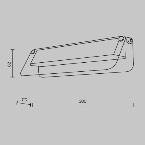 Бра LED Flat MOD296WL-L6BS3K Maytoni серый на 1 лампу, основание чёрное в стиле современный хай-тек фото 6