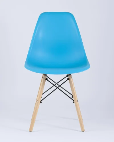 Стул EAMES, бирюзовый УТ000037588 Stool Group, /, ножки/массив бука/бежевый, размеры - *815***460*530 фото 8