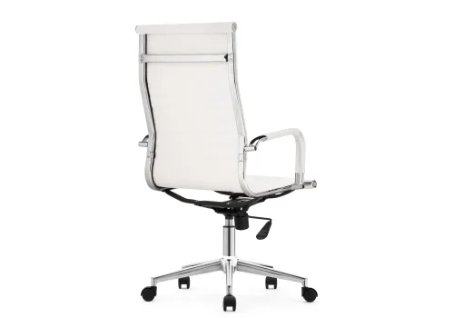Компьютерное кресло Reus pu white / chrome 15735 Woodville, белый/экокожа, ножки/металл/хром, размеры - *1140***550*670 фото 5