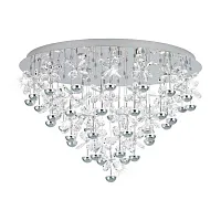 Люстра потолочная LED PIANOPOLI 39246 Eglo прозрачная на 1 лампа, основание хром в стиле флористика современный классический 