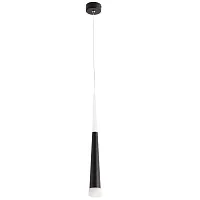 Светильник подвесной LED Orione A6010SP-1BK Arte Lamp чёрный на 1 лампу, основание чёрное в стиле современный трубочки