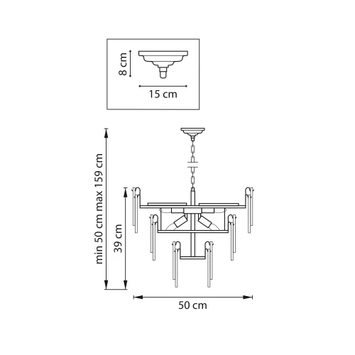 Люстра подвесная Retro 799092 Lightstar прозрачная на 9 ламп, основание золотое в стиле современный фото 2
