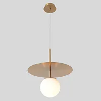 Светильник подвесной UVA SP1.1 BRASS Crystal Lux белый на 1 лампу, основание латунь в стиле современный 