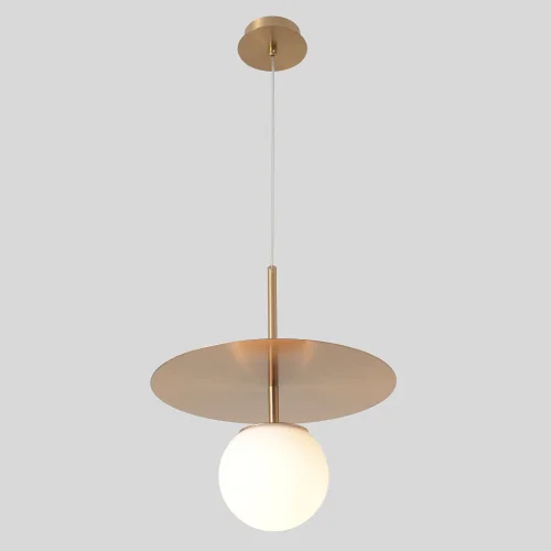 Светильник подвесной UVA SP1.1 BRASS Crystal Lux белый на 1 лампу, основание латунь в стиле современный 