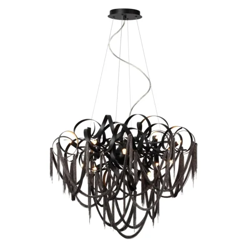 Люстра подвесная Chainy 5067/12 Odeon Light чёрная на 12 ламп, основание чёрное в стиле лофт современный фото 3