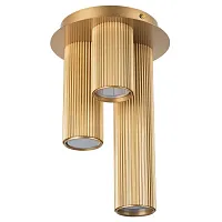 Светильник потолочный Roma 718033 Lightstar золотой 3 лампы, основание золотое в стиле хай-тек модерн трубочки