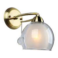 Бра Maluventu OML-54711-01 Omnilux белый 1 лампа, основание бронзовое в стиле современный 