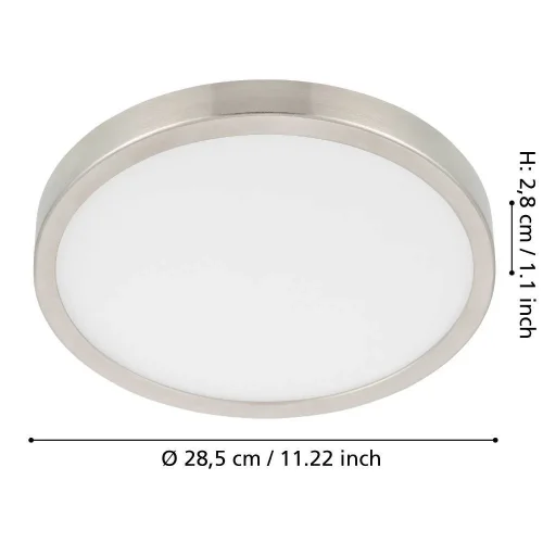 Светильник накладной LED Fueva 5 900585 Eglo белый 1 лампа, основание матовое никель в стиле современный круглый фото 4
