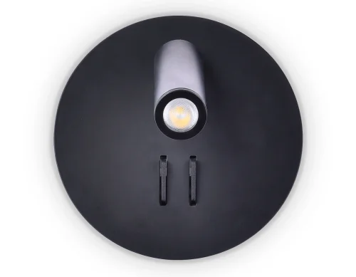 Бра с выключателем LED FW252 Ambrella light чёрный на 1 лампа, основание чёрное в стиле хай-тек минимализм для чтения фото 4
