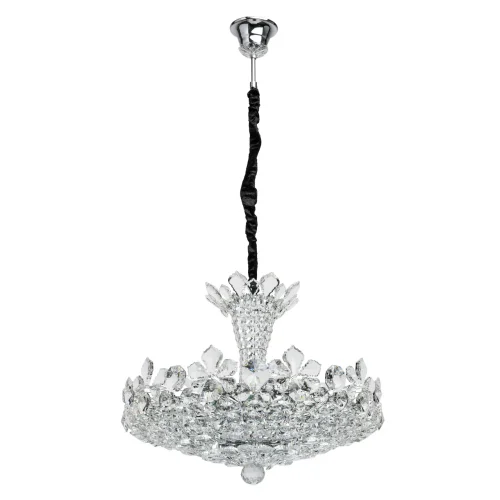 Люстра подвесная Лаура 345010814 MW-Light прозрачная на 14 ламп, основание хром в стиле классический 