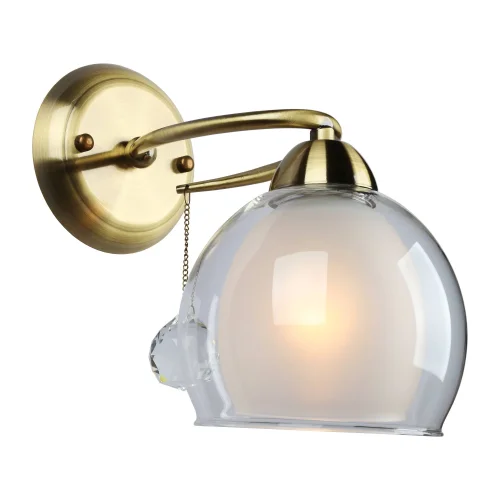 Бра Maluventu OML-54711-01 Omnilux белый на 1 лампа, основание бронзовое в стиле современный 