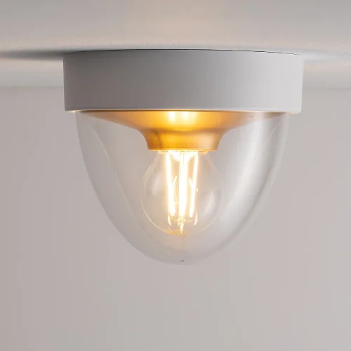 Светильник потолочный Nook 7970-NW Nowodvorski прозрачный на 1 лампу, основание белое в стиле современный фото 2