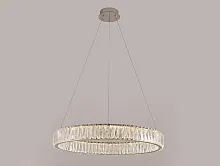 Люстра подвесная LED 8240/60 chrome Newport прозрачная на 1 лампу, основание хром в стиле классический американский современный кольца