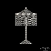 Настольная лампа 19201L6/25IV Ni R Bohemia Ivele Crystal прозрачная 4 лампы, основание никель металл в стиле классический r