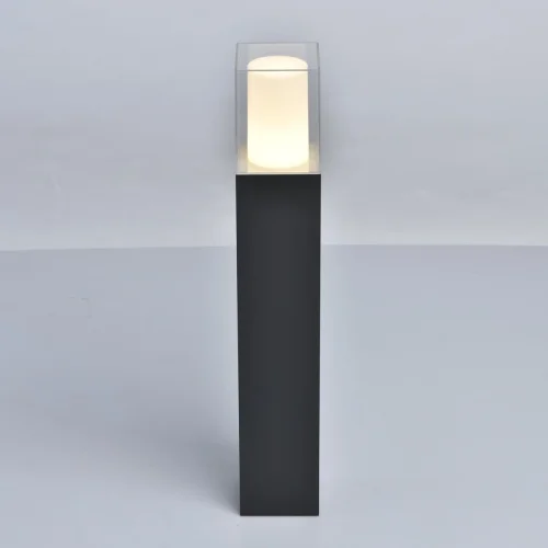 Парковый светильник LED Меркурий 807043401 DeMarkt уличный IP44 серый 1 лампа, плафон прозрачный в стиле современный LED фото 3