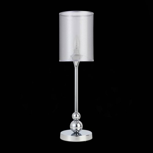 Настольная лампа Pazione SLE107104-01 Evoluce серебряная серая 1 лампа, основание хром металл в стиле современный  фото 3