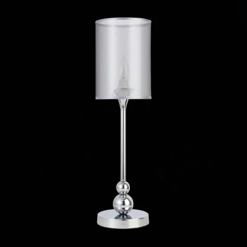 Настольная лампа Pazione SLE107104-01 Evoluce серая серебряная 1 лампа, основание хром металл в стиле современный  фото 3