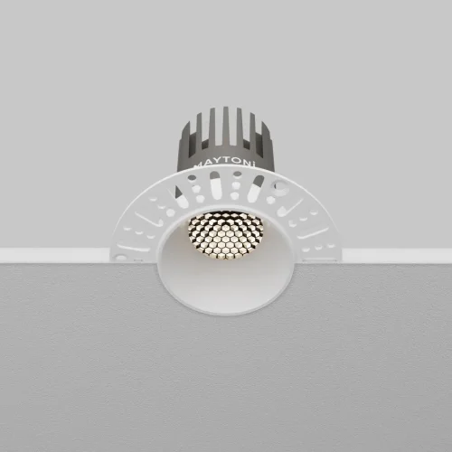Светильник точечный LED Dip DL124-10W-4K-TRS-W Maytoni белый на 1 лампу, основание белое в стиле современный хай-тек круглый для затирки фото 10