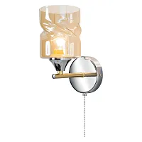 Бра с выключателем Клод CL137312 Citilux янтарный 1 лампа, основание золотое в стиле современный 