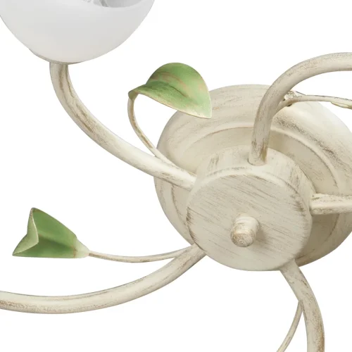 Люстра потолочная V3232/5PL Vitaluce белая на 5 ламп, основание бежевое в стиле флористика фото 2 Люстра потолочная V3232/5PL Vitaluce белая на 5 ламп, основание бежевое в стиле флористика фото 2