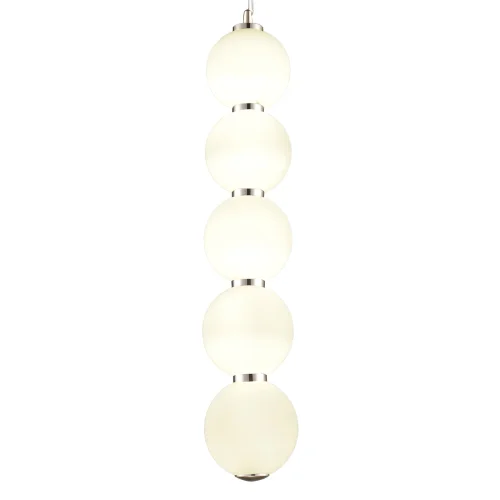 Светильник подвесной LED LAMPS 81100/5C GOLD WHITE Natali Kovaltseva белый 1 лампа, основание золотое в стиле современный шар фото 2