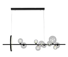 Светильник подвесной Иона 09408-10,19 Kink Light прозрачный 10 ламп, основание чёрное в стиле современный лофт молекула шар