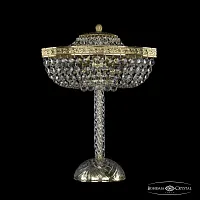 Настольная лампа 19283L4/35IV G Bohemia Ivele Crystal прозрачная 2 лампы, основание золотое металл в стиле классический sp
