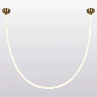 Светильник подвесной LED LSP-7011 Lussole белый 1 лампа, основание бронзовое в стиле хай-тек современный 