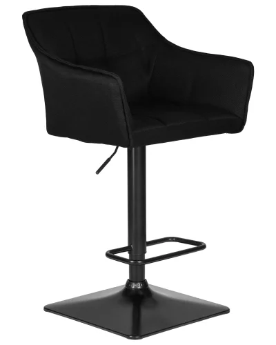 Стул барный 5033-LM RALF, цвет сиденья черный (LAR-106D-28), цвет основания черный Dobrin, чёрный/текстиль, ножки/металл/чёрный, размеры - 900*1120***580*550 фото 2