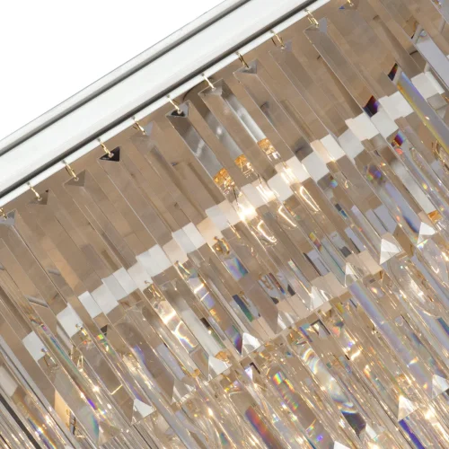 Люстра потолочная V5147-0/4+4+1PL Vitaluce прозрачная на 9 ламп, основание бежевое в стиле современный классический фото 2