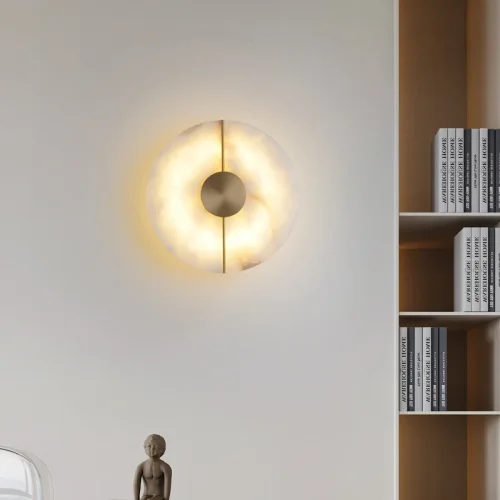 Настенный светильник PHEBE D 211993-26 ImperiumLoft белый на 1 лампу, основание латунь в стиле современный фото 5 Настенный светильник PHEBE D 211993-26 ImperiumLoft белый на 1 лампу, основание латунь в стиле современный фото 5