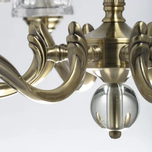 Люстра подвесная Аманда 481013908 MW-Light прозрачная на 8 ламп, основание античное бронза в стиле классический  фото 8