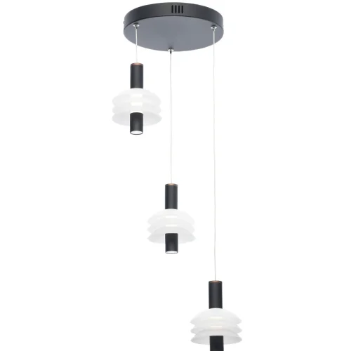 Светильник подвесной LED Майя CL202031 Citilux белый 3 лампы, основание чёрное в стиле современный хай-тек каскад фото 3