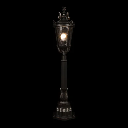 Парковый светильник Verona 100003/1200 LOFT IT уличный IP55 чёрный 1 лампа, плафон прозрачный в стиле классический E27 фото 4