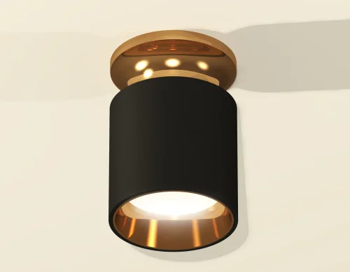 Светильник накладной Techno spot XS6302161 Ambrella light чёрный 1 лампа, основание золотое в стиле модерн круглый фото 2