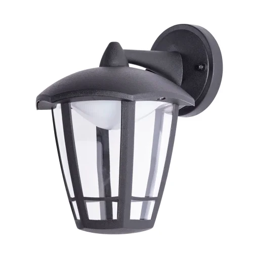 Настенный светильник LED Enif A6064AL-1BK Arte Lamp уличный IP44 чёрный 1 лампа, плафон прозрачный в стиле современный LED