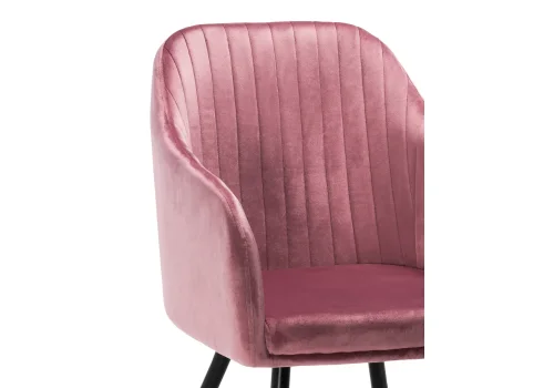 Стул на металлокаркасе Slam dark pink 11894 Woodville, розовый/велюр, ножки/металл/чёрный, размеры - ****530*600 фото 7